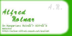 alfred molnar business card